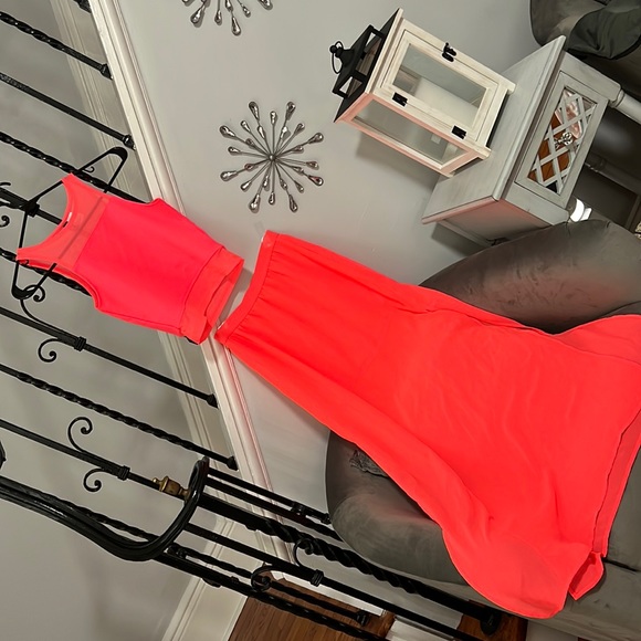 H&M Skirts Hm Maxi Skirt Cropped Top Set Poshmark